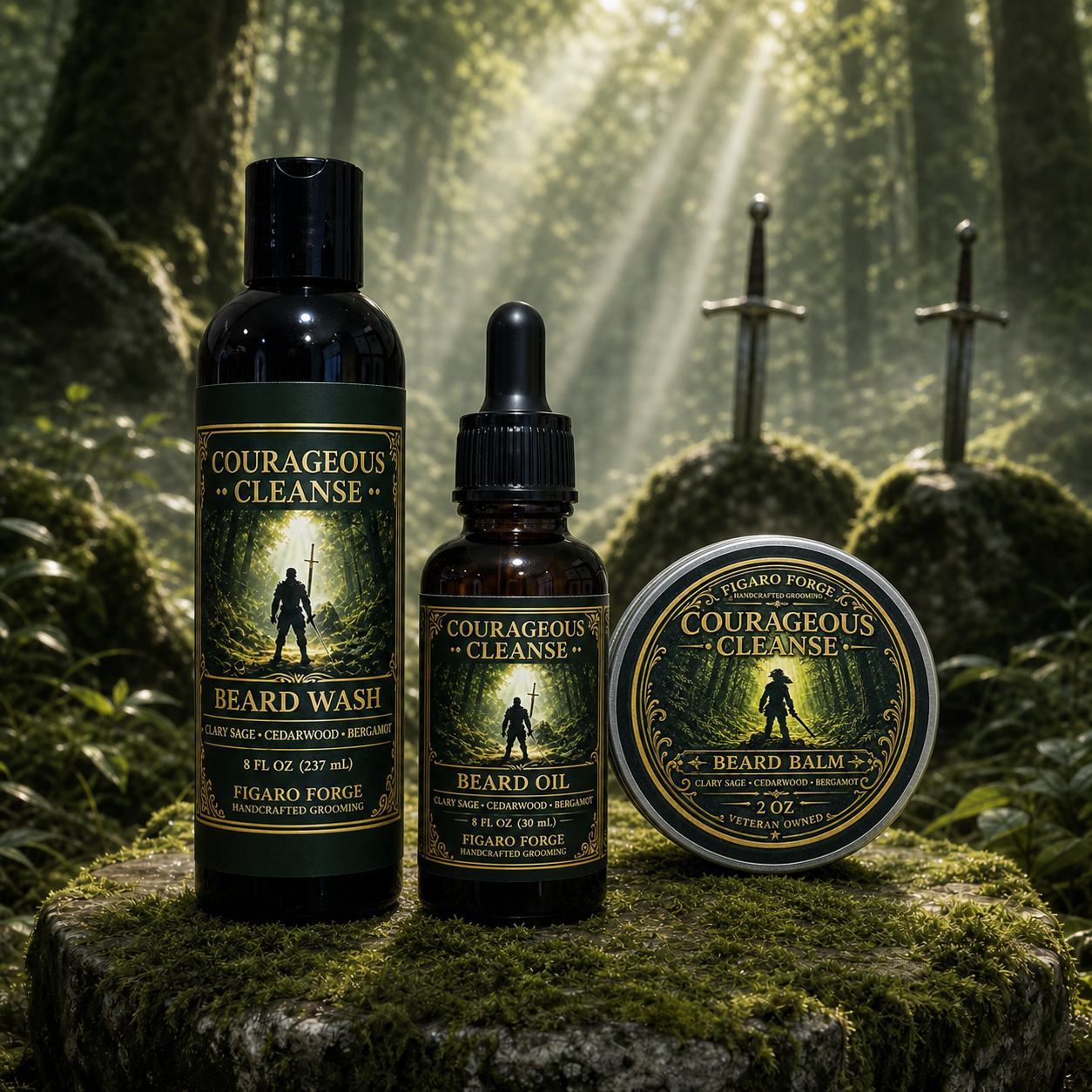 Courageous Cleanse Heavy Beard Reset bundle